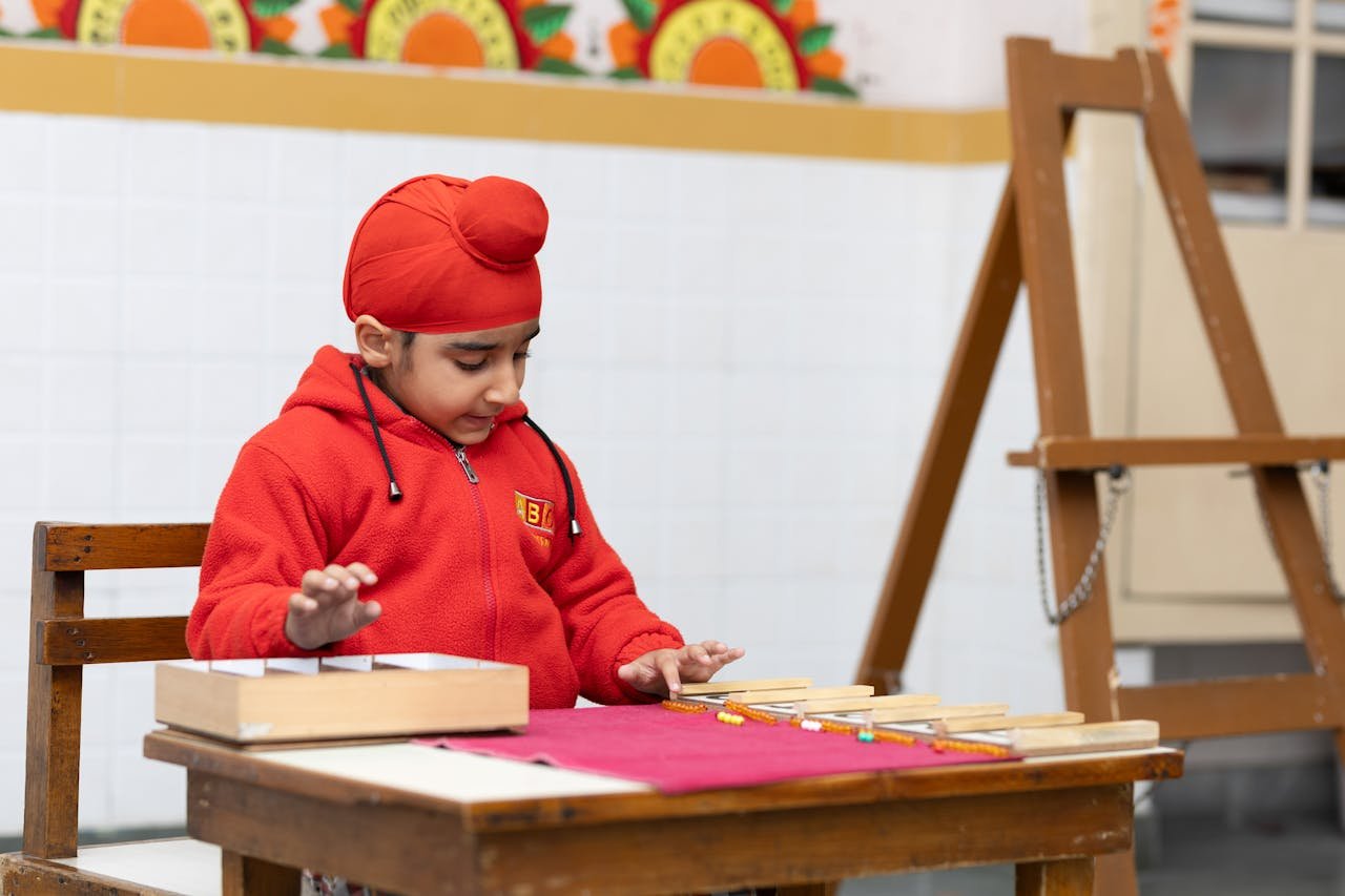 student engaging in an activity